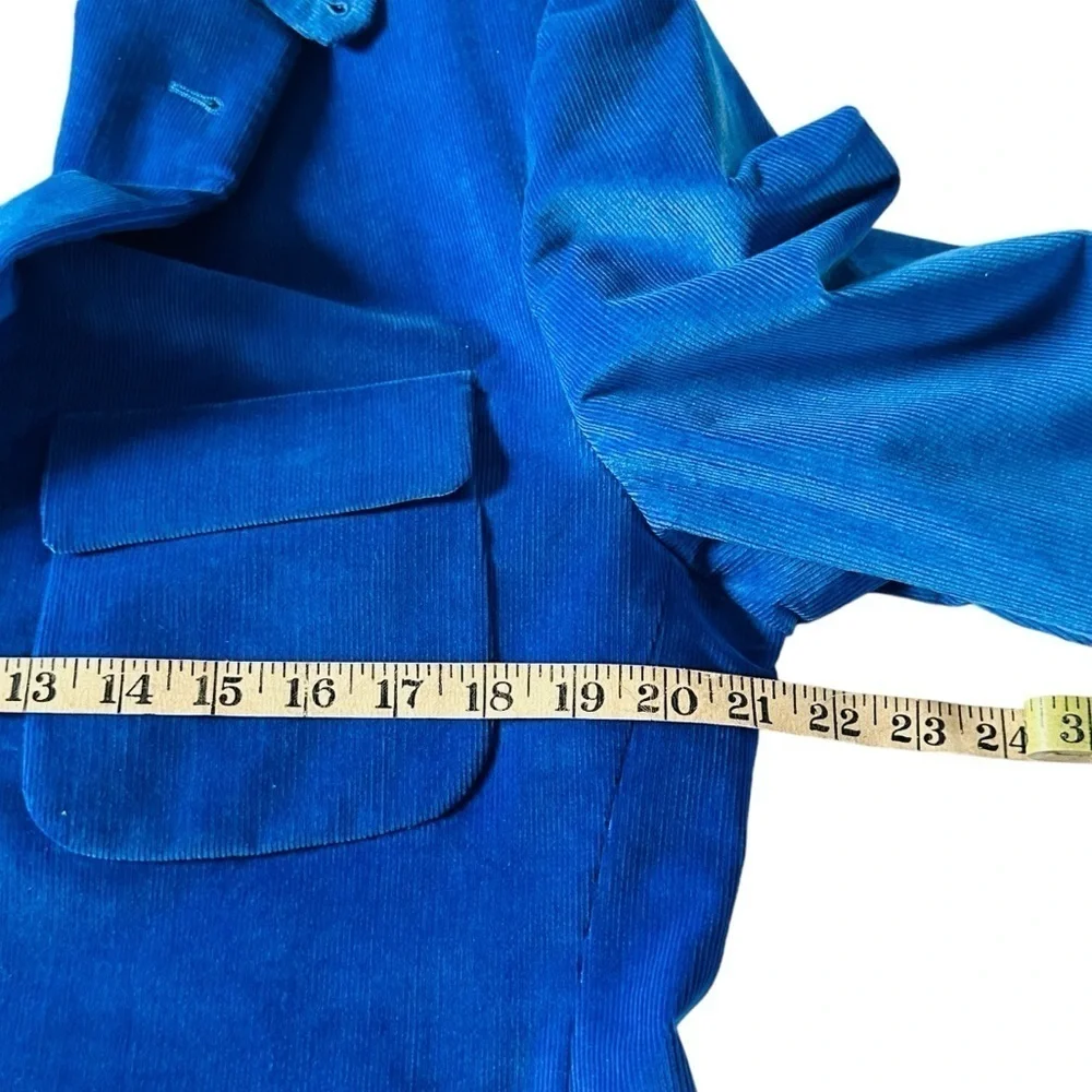 Hickey Freeman Blue Micro Corduroy Blazer Sport Coat USA Men’s L Classic Fit